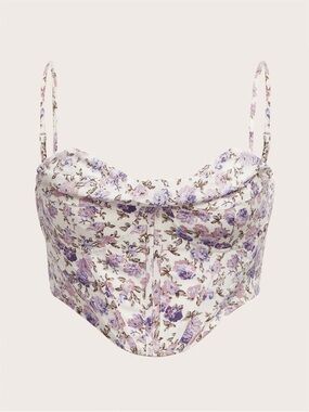 NWOT Size 1XL SHEIN Curve Plus Floral Print Cowl Neck Bustier